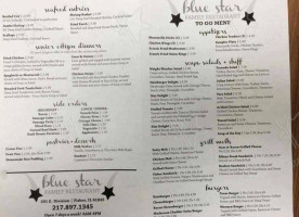 Blue Star Family menu