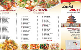 China House menu