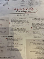 Monica's menu
