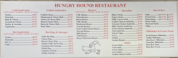 Hungry Hound menu