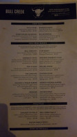 Bull Creek Distillery menu