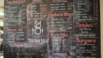 Smokey Mo menu