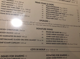 Morton's The Steakhouse menu