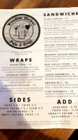 The Wooden Nickel Pub And Grill menu