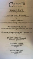 C. Knights Steakhouse menu