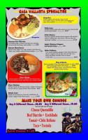 Casa Vallarta Mexican Northside Eau Claire menu
