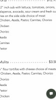Don Pollo Mexican Gourmet menu