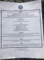 Covey's Cove menu