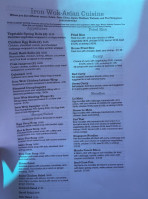 Iron Wok menu