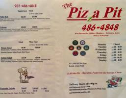 The Piza Pit menu