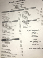 Darrell's menu