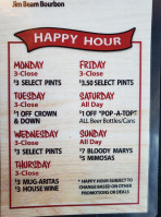 Bottlecap Alley Icehouse Grill menu