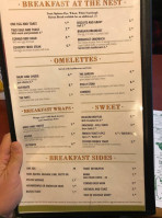 The Nest Diner menu