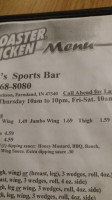 Jabo's Sports menu