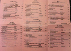 Thai Village Restaurant menu
