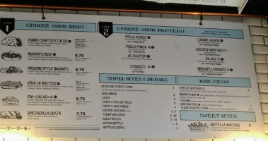 Tacoria menu