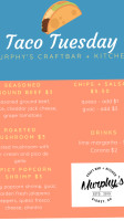 Murphy's Craftbar Kitchen menu