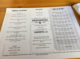 Provincial menu
