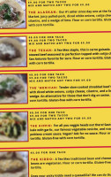 Lane's Quickie Tacos menu
