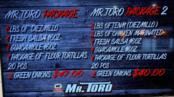 Mr Toro Carniceria menu
