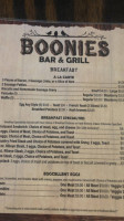 Boonies And Grill menu