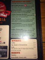 Mamma Mia Pizzeria menu