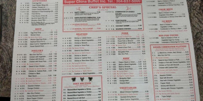 Super Buffet menu