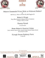 Maker's Mountain Eatery, Tap House And Wine menu