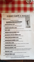 Summit Cafe Bakery menu