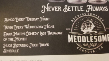 Meddlesome Brewing Company food