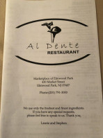 Al Dente menu