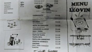 Leovin menu