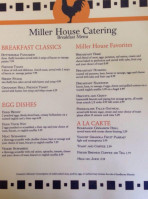 Miller House Catering menu