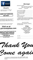 Pirrone's Pizzeria menu