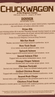 Chuckwagon menu