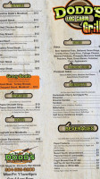 Dodd’s Log Cabin Grill menu