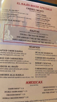 El Bajlo menu