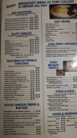 Fort Colony Family Diner menu