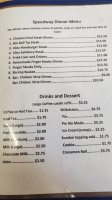 Speedway Cafe menu