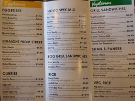 Eggholic Indian Veg Egg Street Food menu