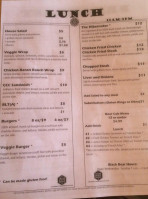 Black Bear Restaurant menu