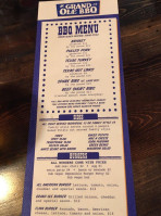 Grand Ole Bbq menu
