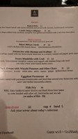 Shady Grove menu