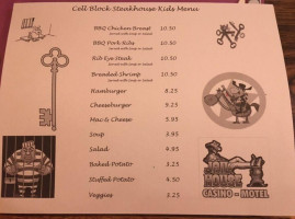 Jail House Casino menu