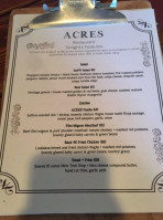 Acres menu