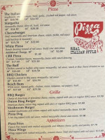Frank The Pizza King menu