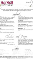 Half Shell Oyster House Biloxi MS menu