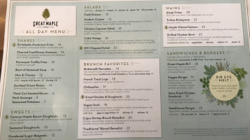 Great Maple Pasadena menu