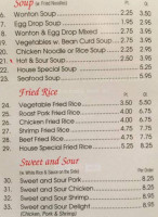 Lins Wok menu