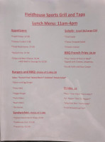 The Fieldhouse Sports Grill Taps menu